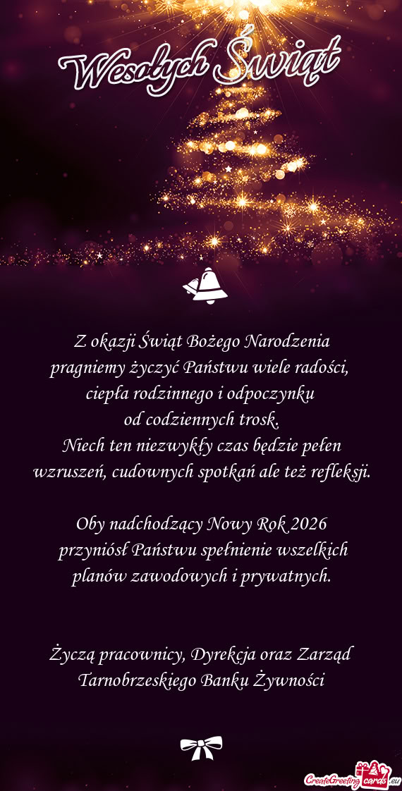 Pragniemy życzyć Państwu wiele radości