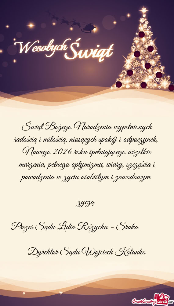 Prezes Sądu Lidia Różycka - Sroka                Dy