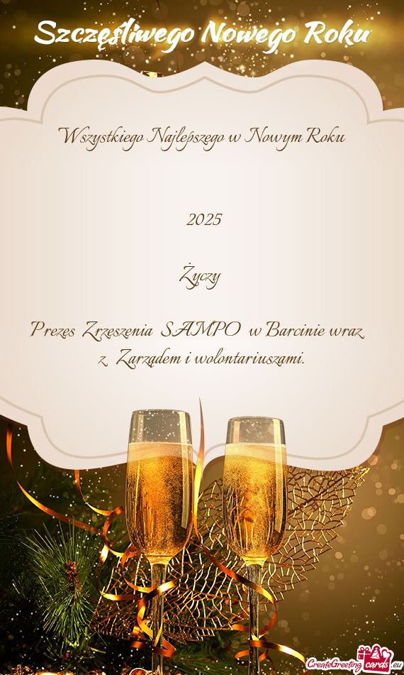 Prezes Zrzeszenia SAMPO w Barcinie wraz z Zarządem i wolontariuszami