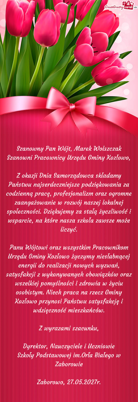 Profesjonalizm oraz ogromne zaangażowanie w rozwój naszej lokalnej społeczności. Dziękujemy z