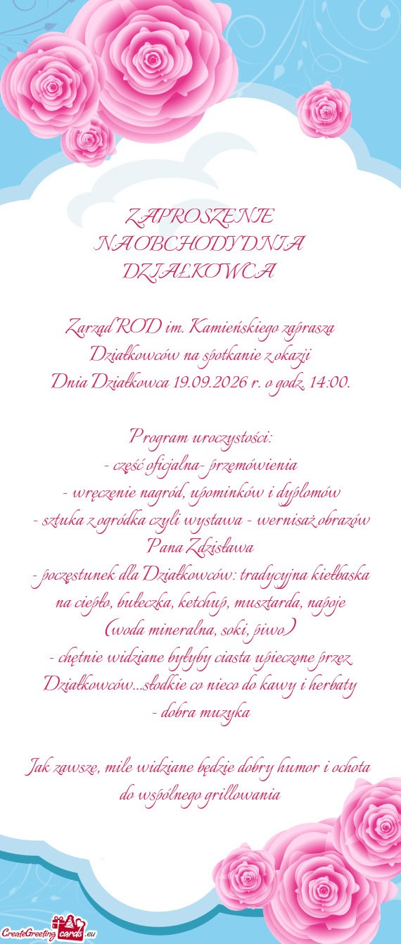 Program uroczystości