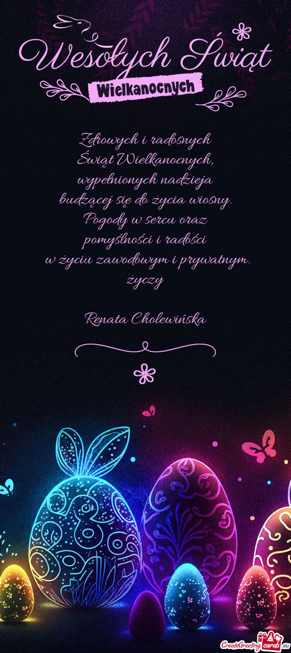 Prywatnym. życzy Renata