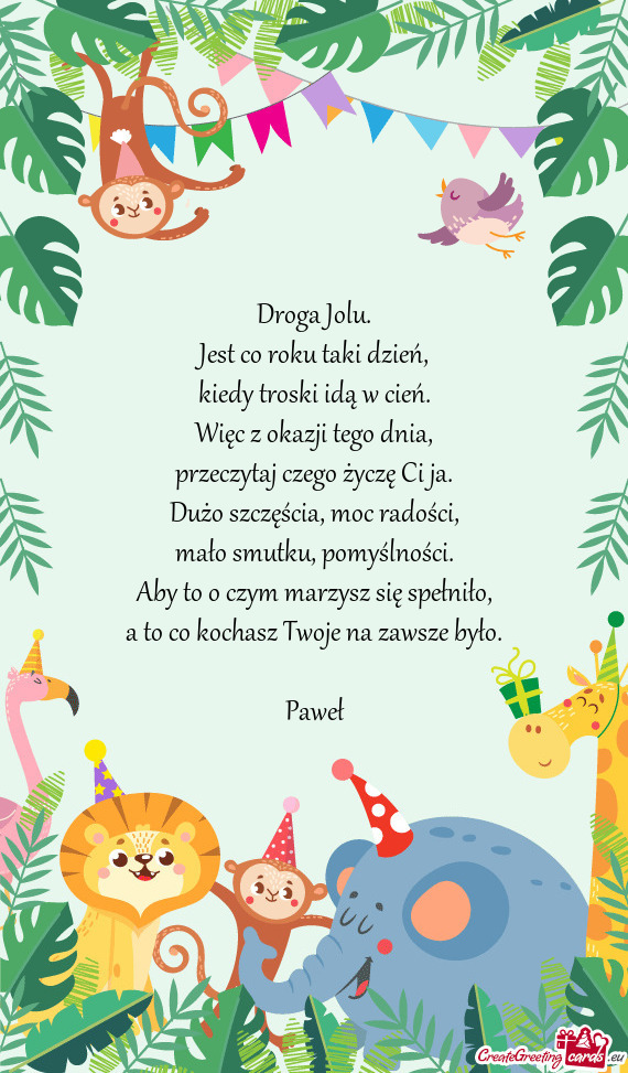 Przeczytaj czego życzę Ci ja