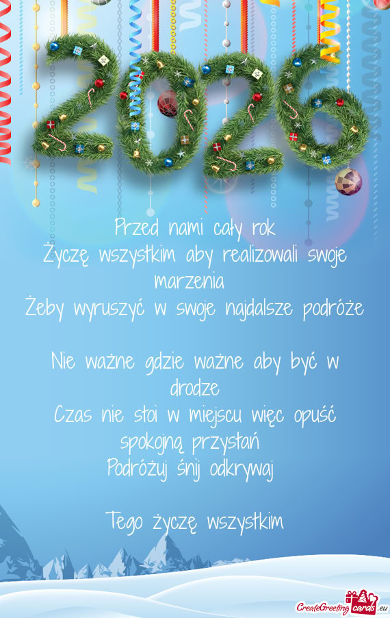 Przed nami cały rok