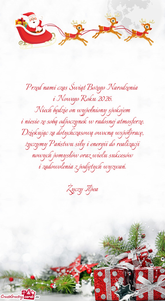 Przed nami czas Świąt Bożego Narodzenia i Nowego Roku 2026