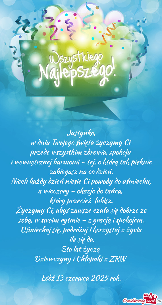 Przede wszystkim zdrowia, spokoju