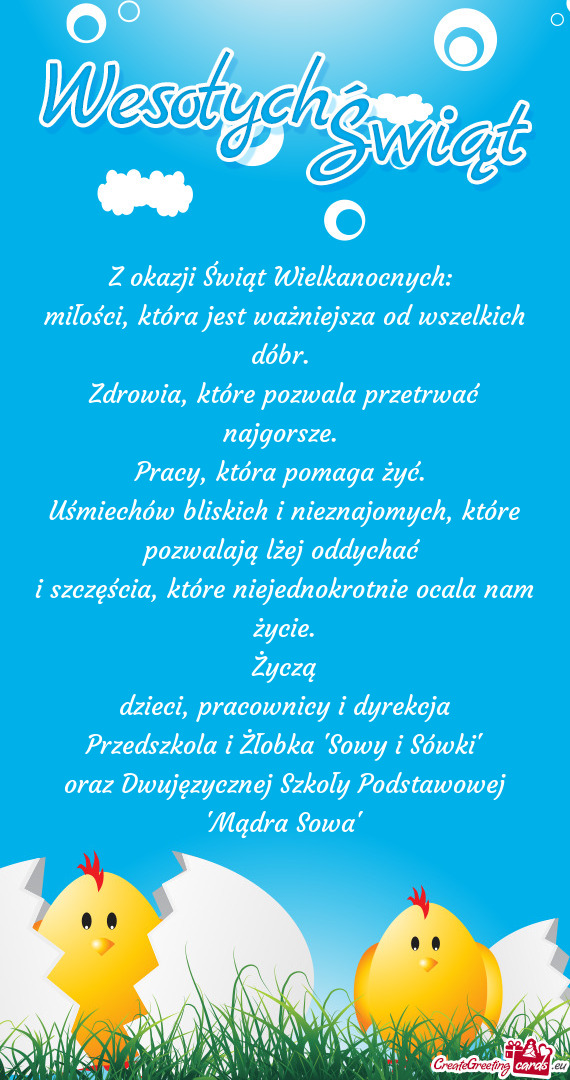 Przedszkola i Żłobka "Sowy i Sówki"