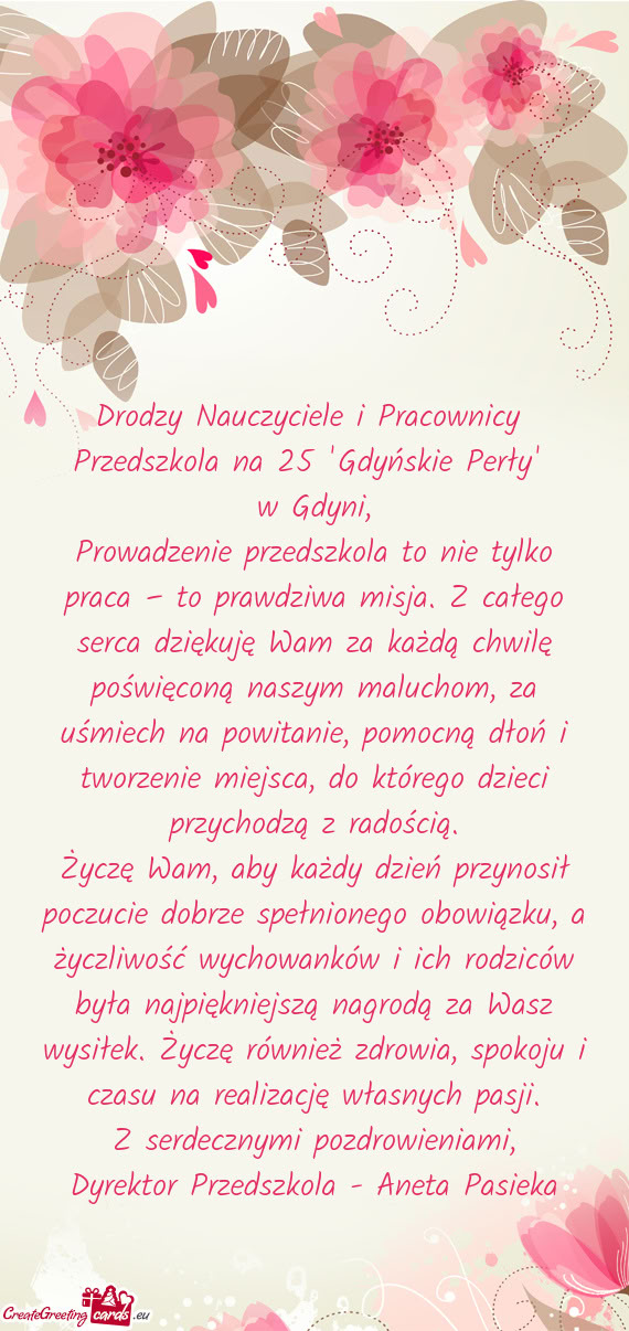 Przedszkola na 25 "Gdyńskie Perły"