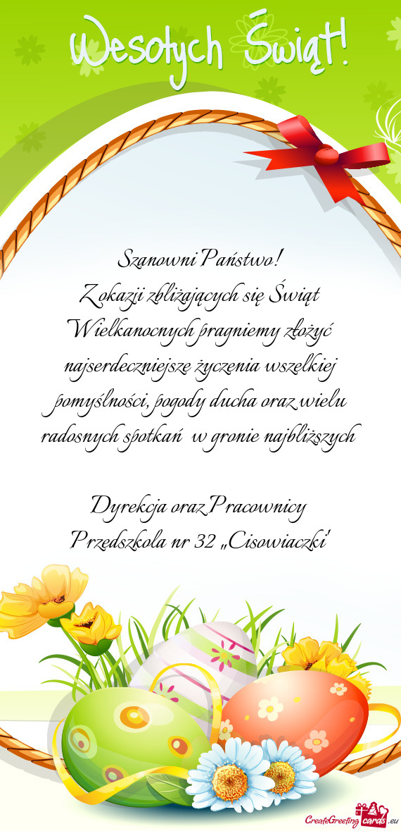 Przedszkola nr 32 „Cisowiaczki”