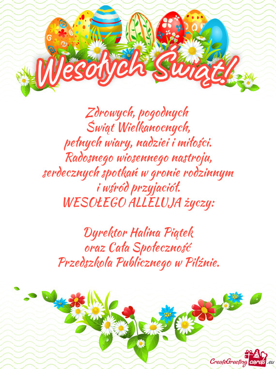 Przedszkola Publicznego w Pilźnie