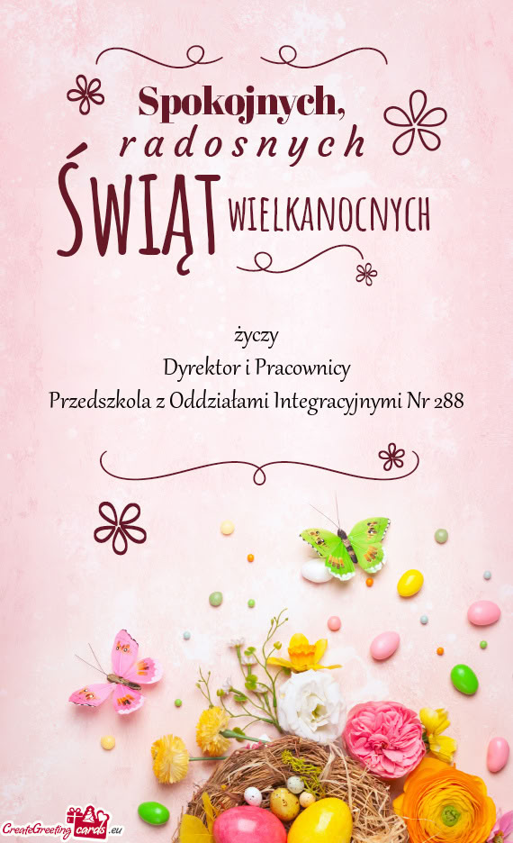 Przedszkola z Oddziałami Integracyjnymi Nr 288
