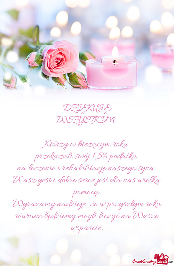 Przekazali swój 1,5% podatku