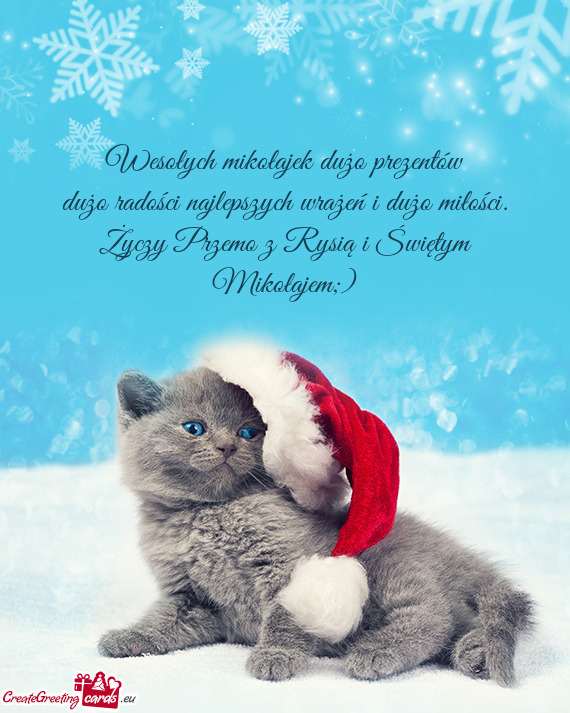 Przemo z Rysią i Świętym Mikołajem;)