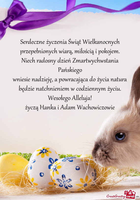 Przepełnionych wiarą, miłością i pokojem