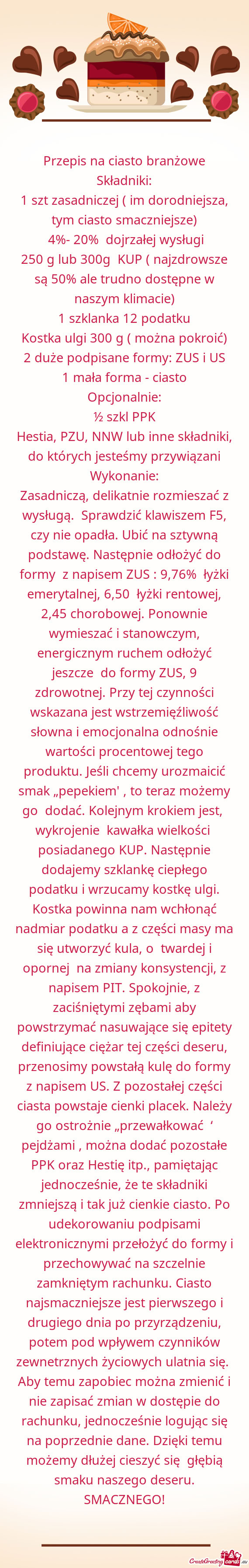 Przepis na ciasto branżowe