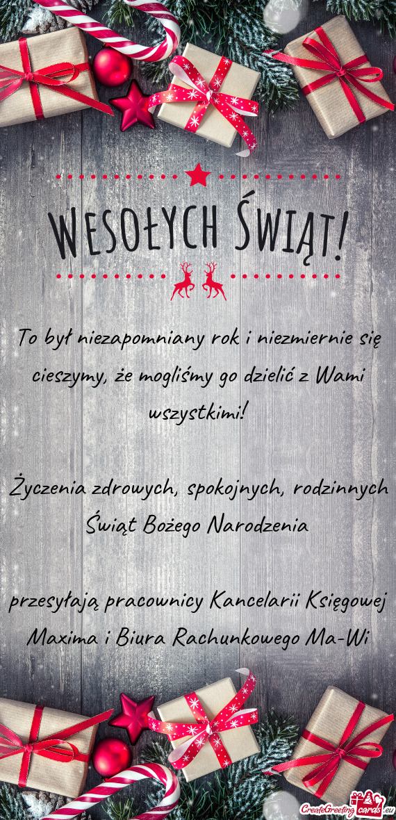 Przesyłają pracownicy Kancelarii Księgowej Maxima i Biura Rachunkowego Ma-Wi