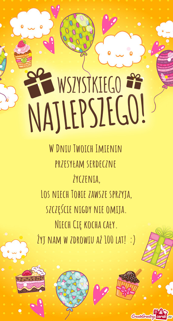 Przesyłam serdeczne