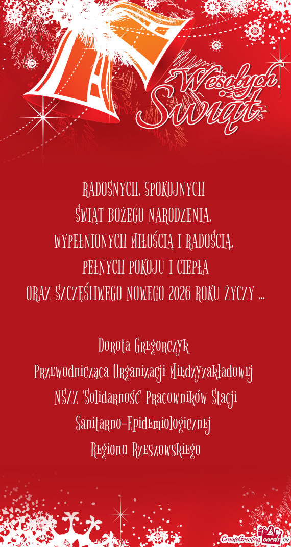 Przewodnicząca Organizacji Międzyzakładowej