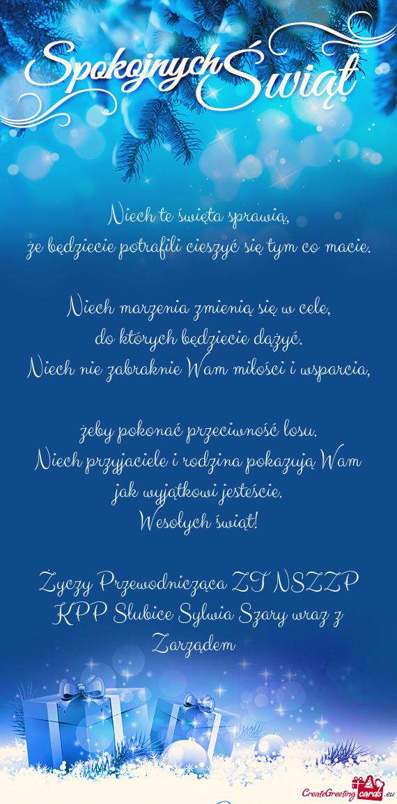 Przewodnicząca ZT NSZZP KPP Słubice Sylwia Szary wraz z Zarządem 💙