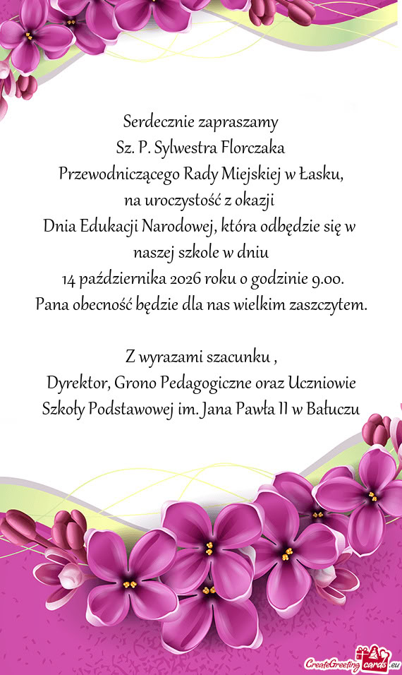 Przewodniczącego Rady Miejskiej w Łasku