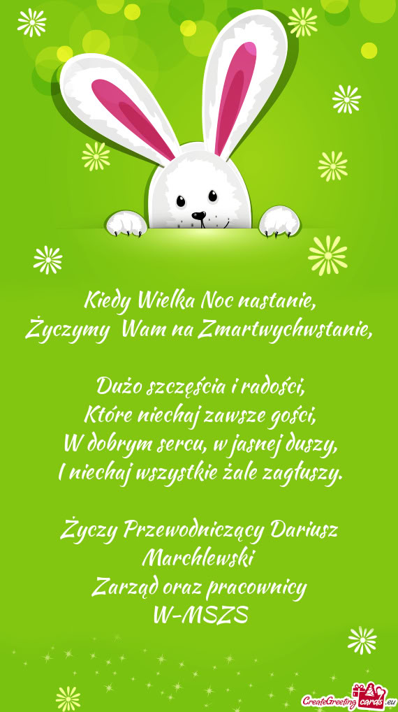 Przewodniczący Dariusz Marchlewski