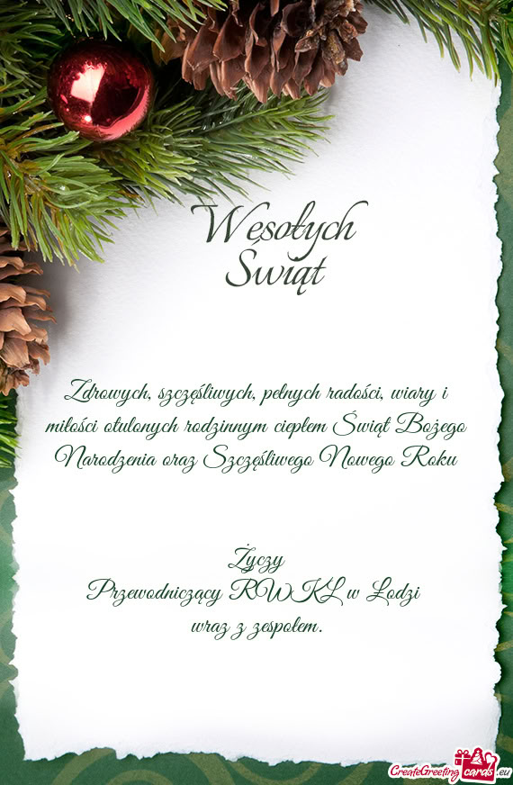 Przewodniczący RWKL w Łodzi