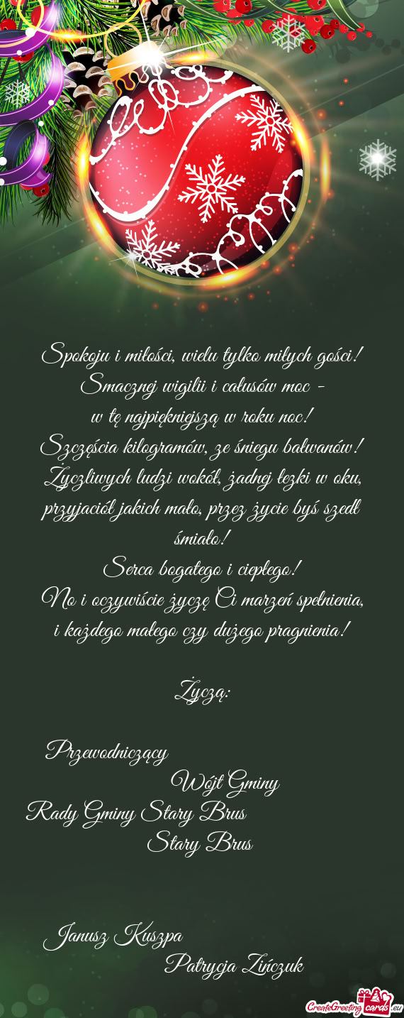 Przewodniczący           Wójt Gminy