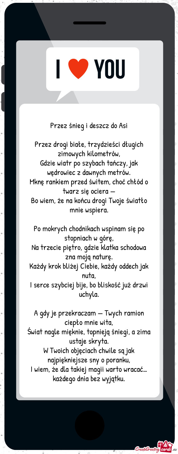 Przez śnieg i deszcz do Asi