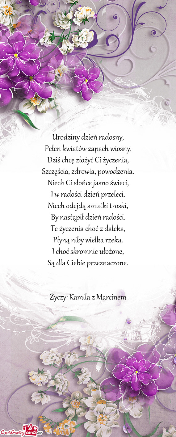 Przeznaczone.  Życzy