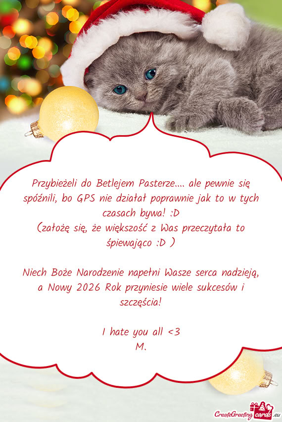 Przybieżeli do Betlejem Pasterze.... ale pewnie się spóźnili, bo GPS nie działał poprawnie jak