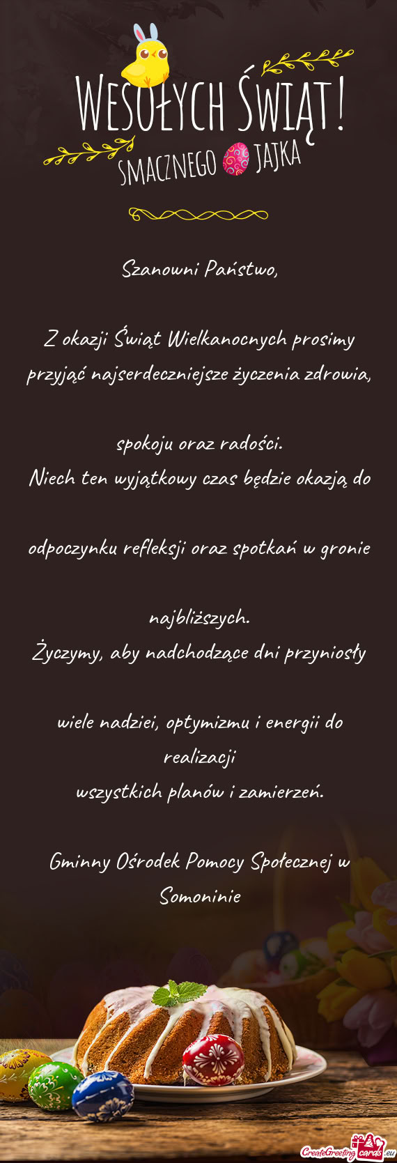 Przyjąć najserdeczniejsze życzenia zdrowia