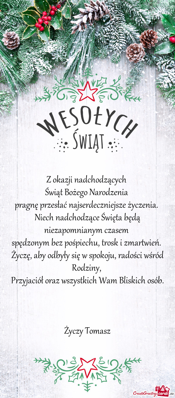 Przyjaciół oraz wszystkich Wam Bliskich osób