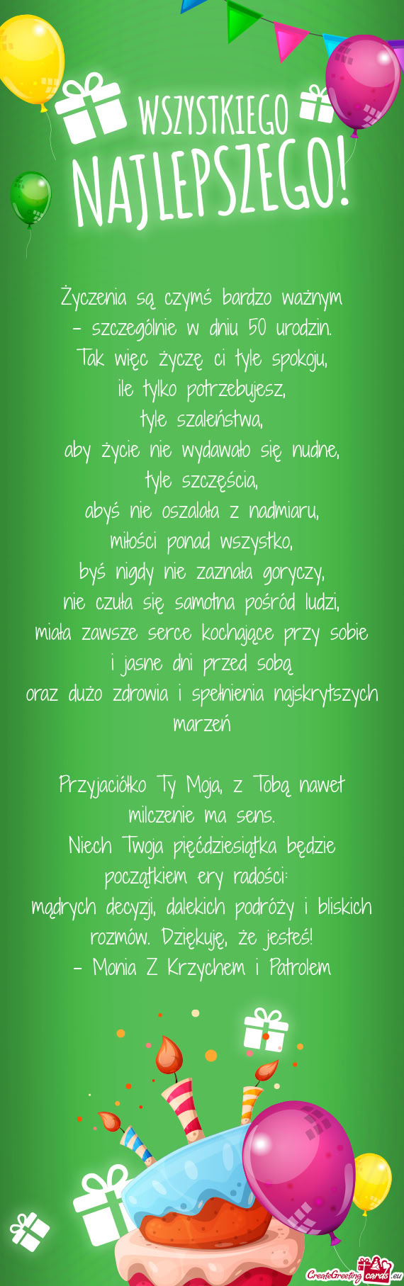 Przyjaciółko Ty Moja, z Tobą nawet milczenie ma sens