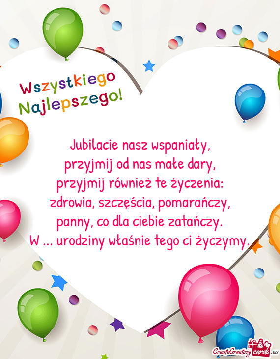 Przyjmij od nas małe dary