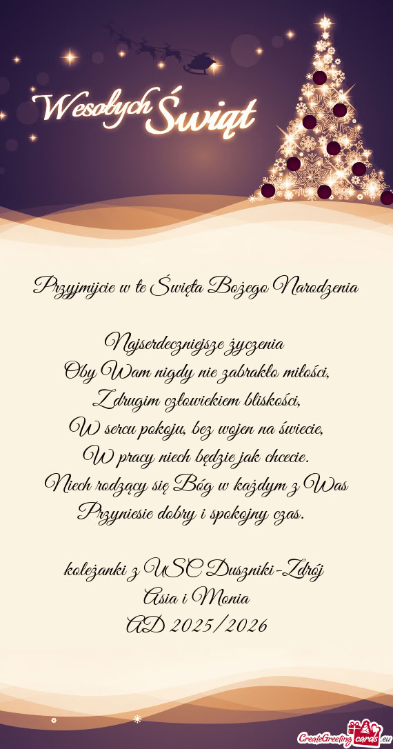 Przyjmijcie w te Święta Bożego Narodzenia