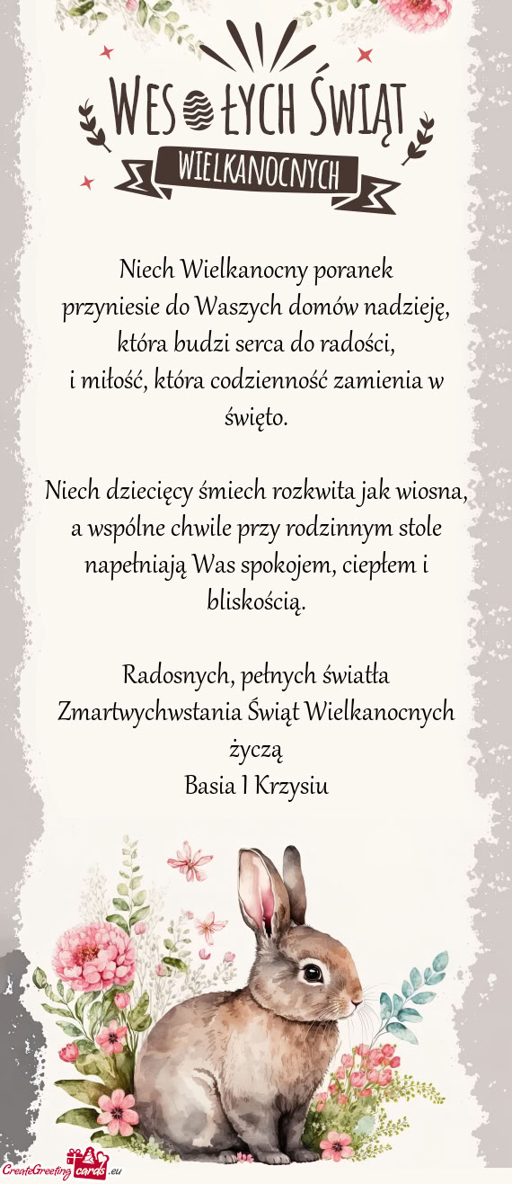 Przyniesie do Waszych domów nadzieję