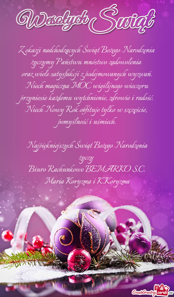 Przyniesie każdemu wytchnienie, zdrowie i radość