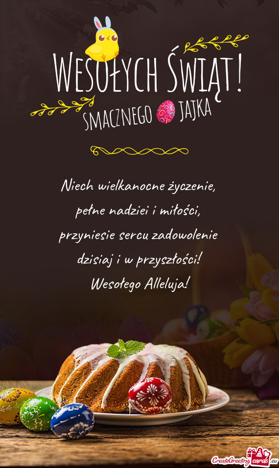 Przyniesie sercu zadowolenie dzisiaj i w przyszłości! Wesołego Alleluja