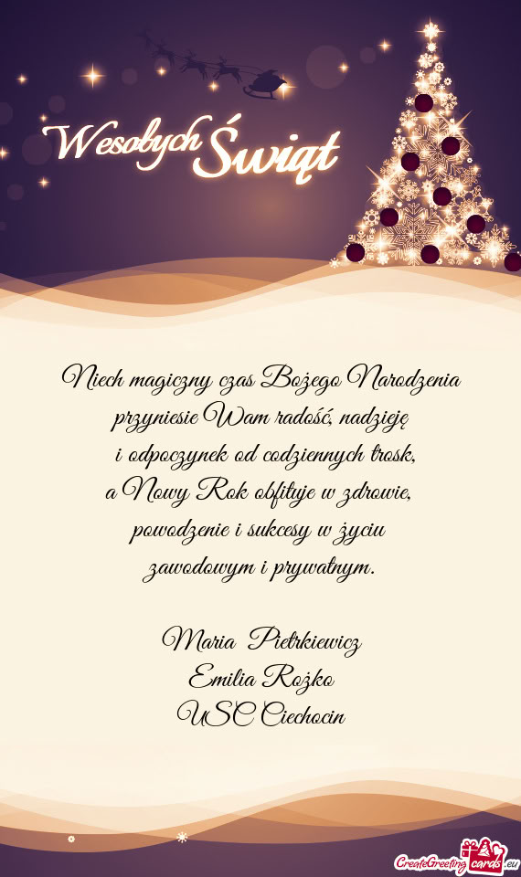 Przyniesie Wam radość, nadzieję