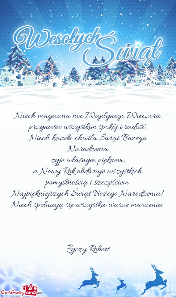 Przyniesie wszystkim spokój i radość