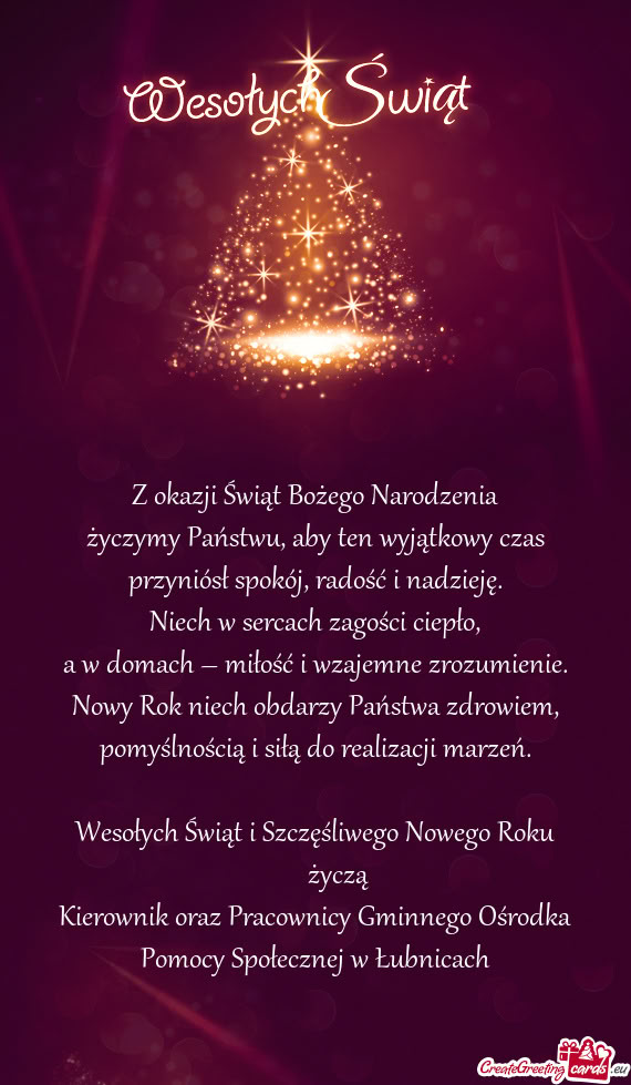 Przyniósł spokój, radość i nadzieję