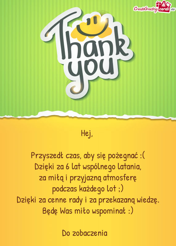 Przyszedł czas, aby się pożegnać :(