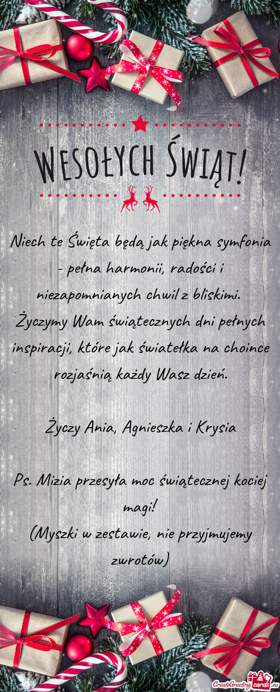 Ps. Mizia przesyła moc świątecznej kociej magi