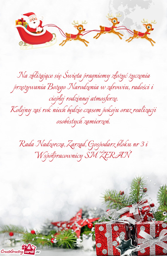 Rada Nadzorcza, Zarząd, Gospodarz bloku nr 3 i Współpracownicy SM "ŻERAŃ"
