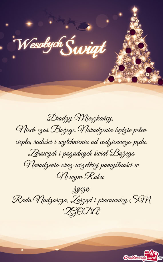 Rada Nadzorcza, Zarząd i pracownicy SM "ZGODA"