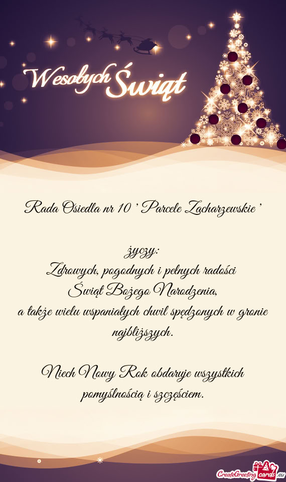 Rada Osiedla nr 10 " Parcele Zacharzewskie "