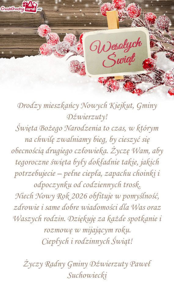 Radny Gminy Dźwierzuty Paweł Suchowiecki