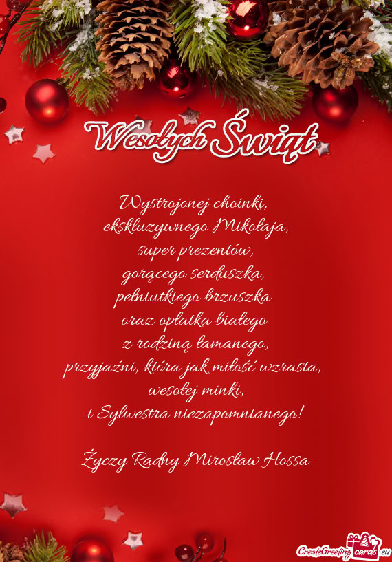 Radny Mirosław Hossa