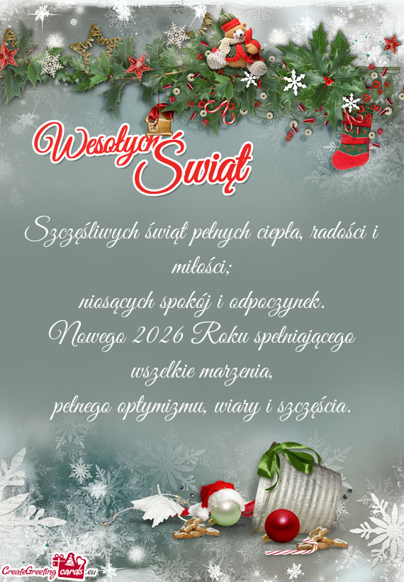 Radości i miłości; niosących spokój i odpoczynek