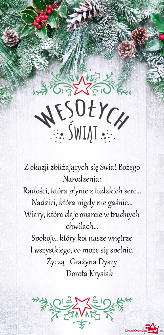 Radości, która płynie z ludzkich serc…